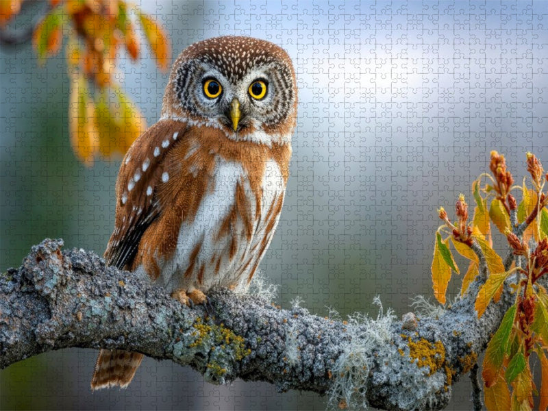 Der Waldkauz in seinem Revier - CALVENDO Foto-Puzzle'