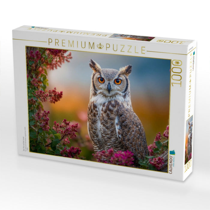 Der Uhu auf der Lauer - CALVENDO Foto-Puzzle'