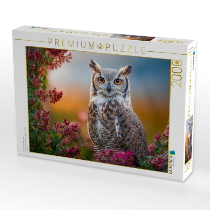 Der Uhu auf der Lauer - CALVENDO Foto-Puzzle'