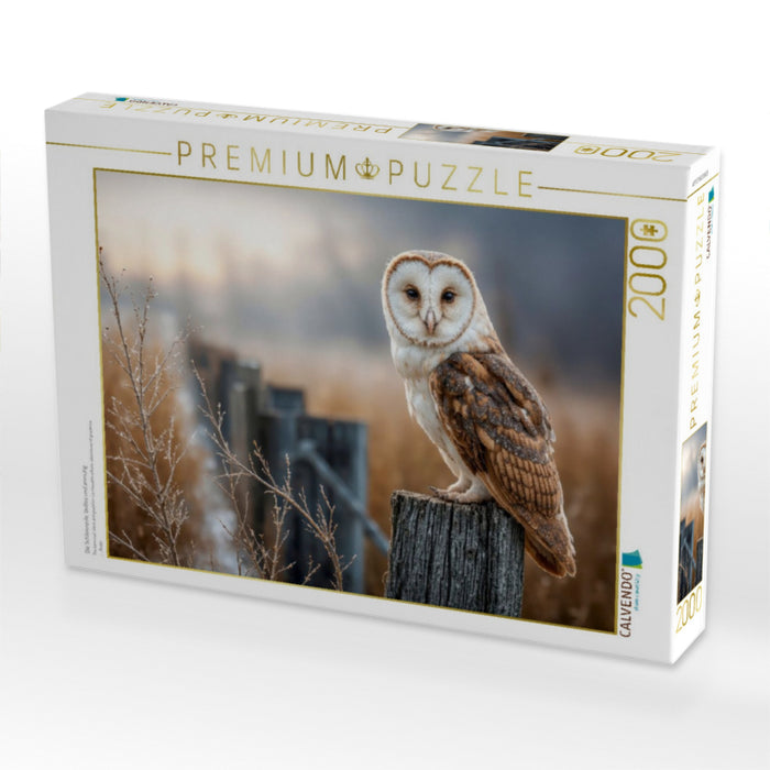 Die Schleiereule, lautlos und anmutig - CALVENDO Foto-Puzzle'