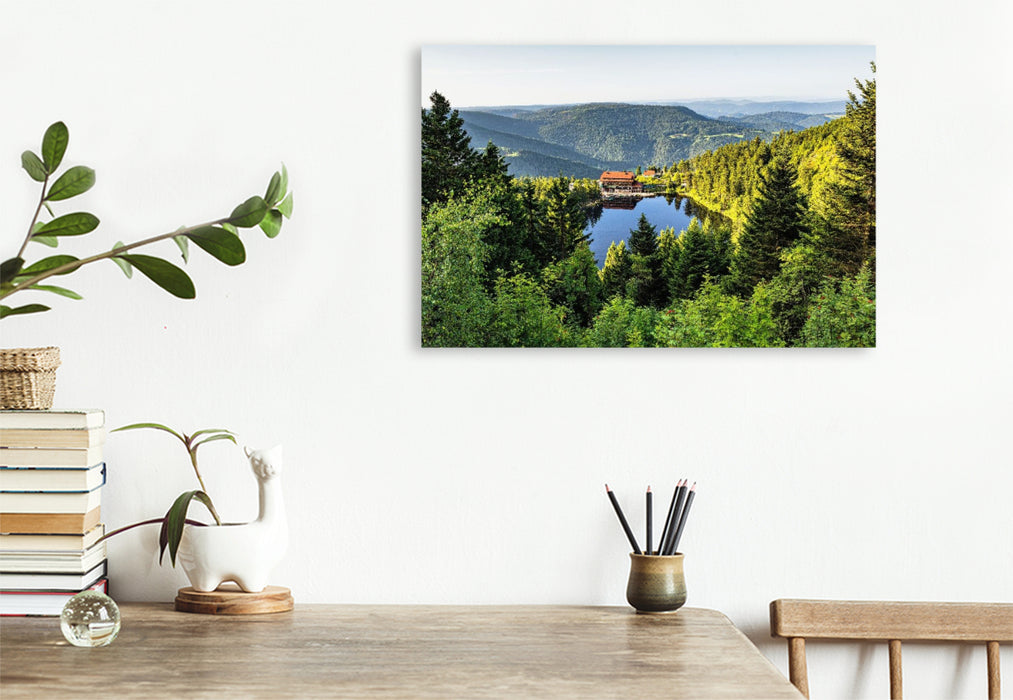 Premium Textil-Leinwand Mummelsee