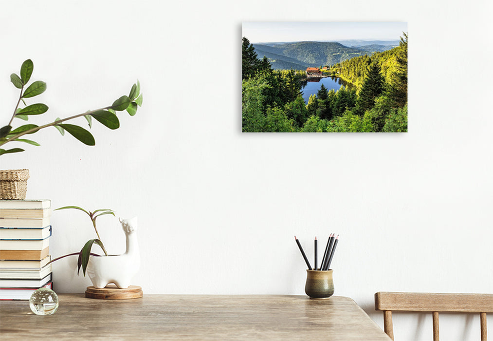 Premium Textil-Leinwand Mummelsee