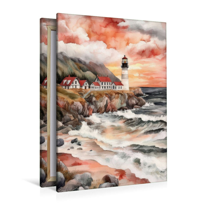 Premium Textil-Leinwand Küstenpoesie