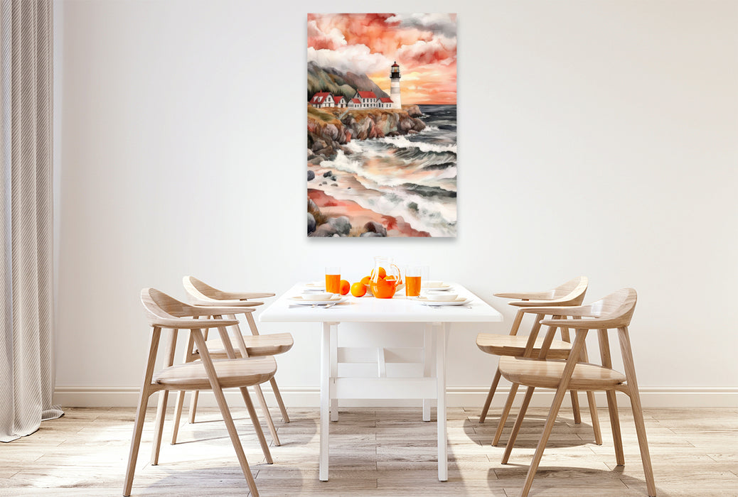 Premium Textil-Leinwand Küstenpoesie