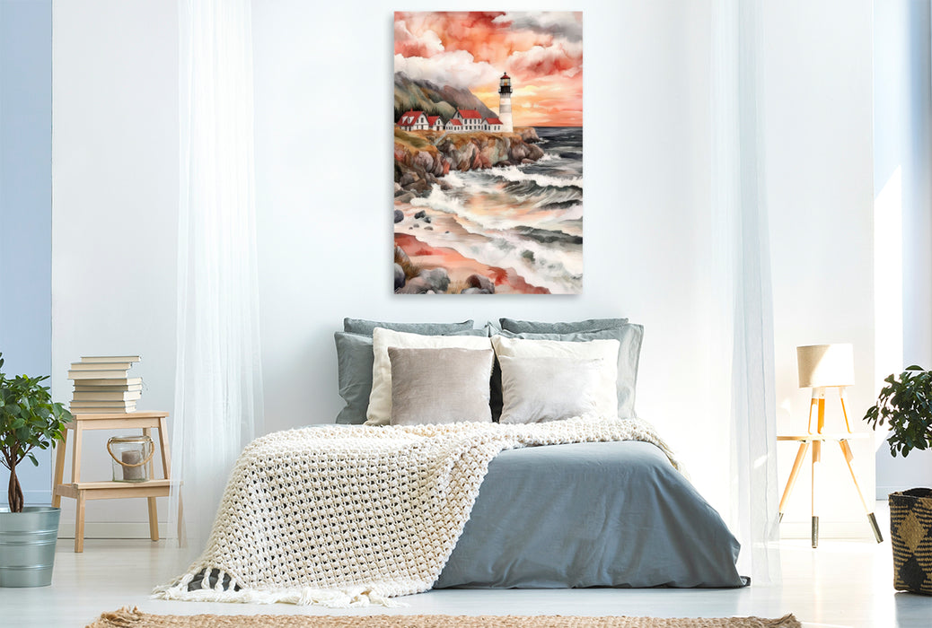 Premium Textil-Leinwand Küstenpoesie