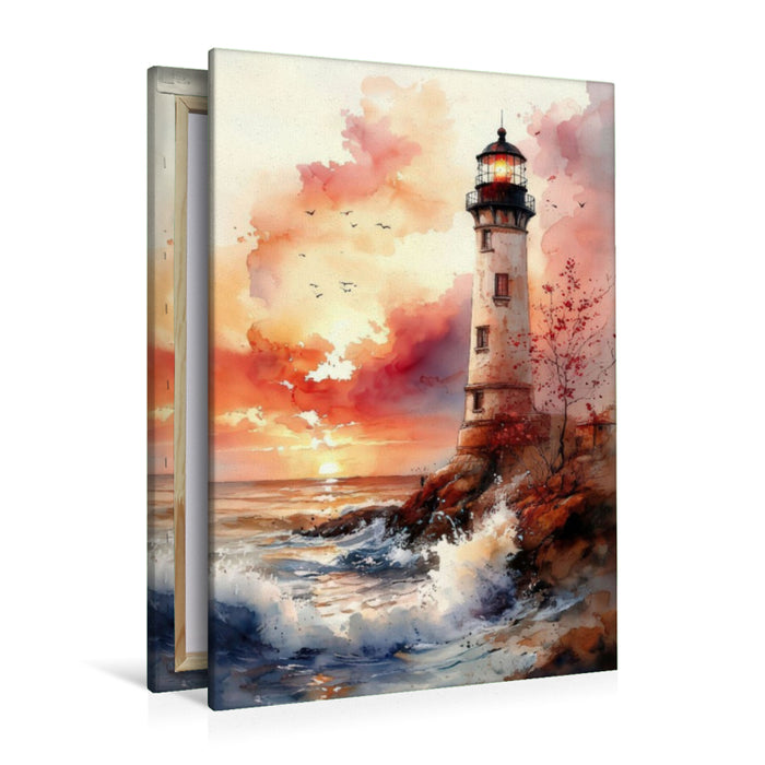 Premium Textil-Leinwand Farbspiele der See