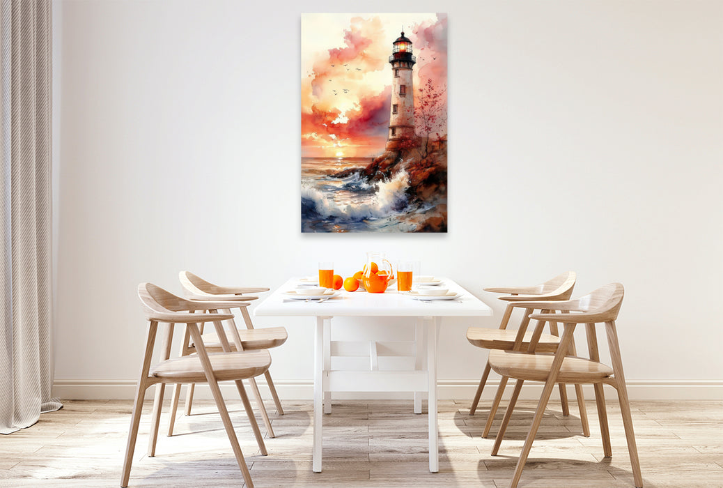 Premium Textil-Leinwand Farbspiele der See