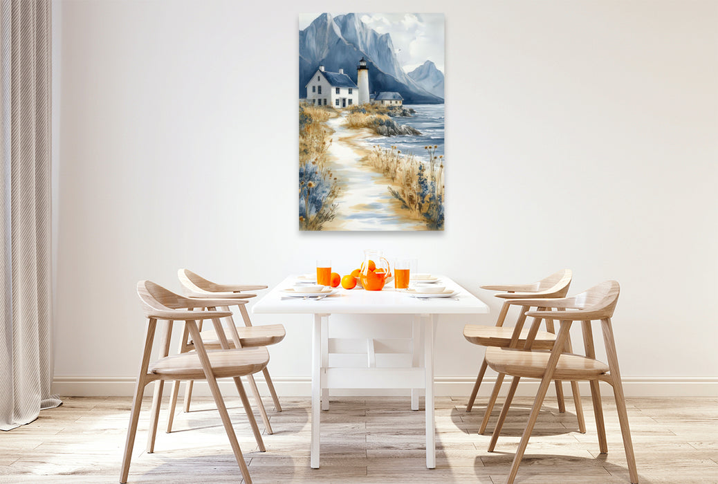 Premium Textil-Leinwand Leuchtende Horizonte