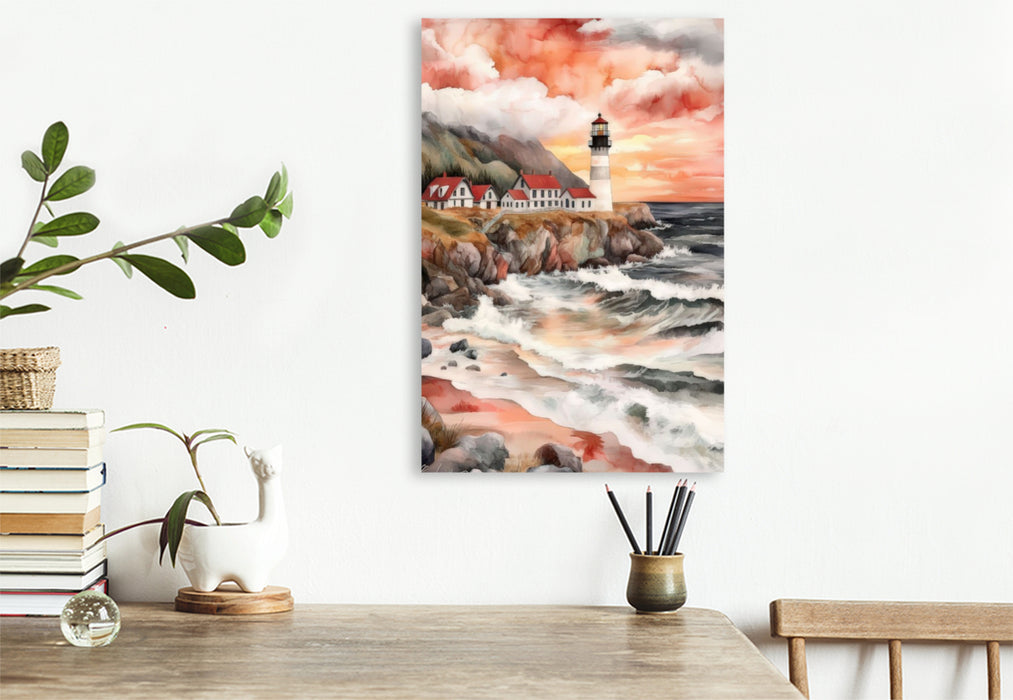 Premium Textil-Leinwand Küstenpoesie