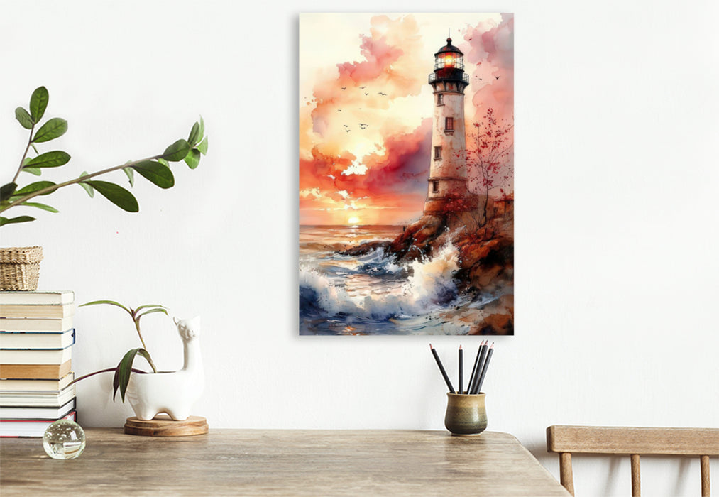 Premium Textil-Leinwand Farbspiele der See