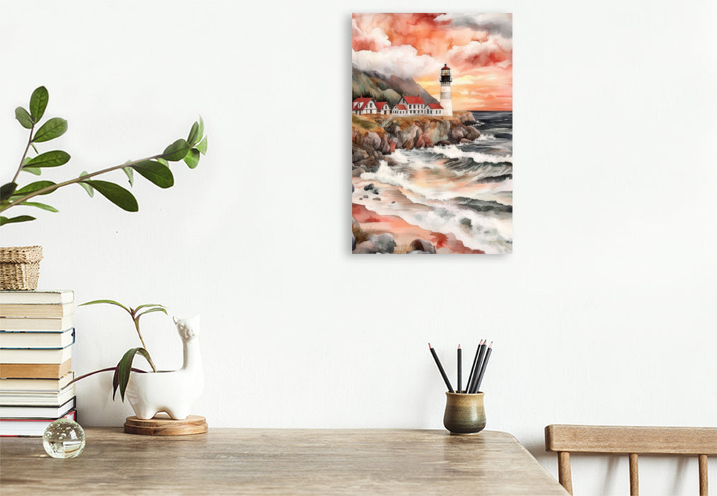 Premium Textil-Leinwand Küstenpoesie