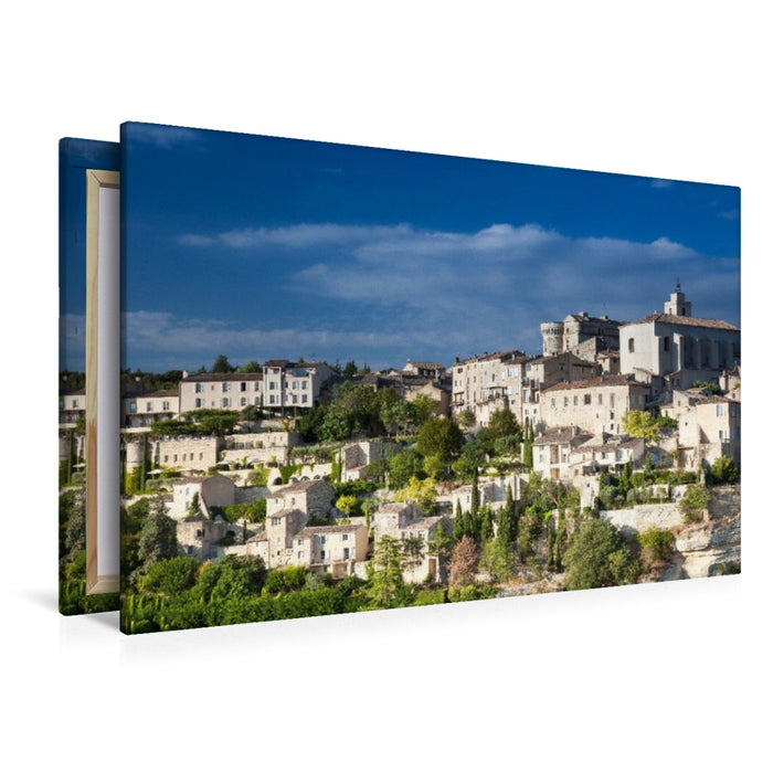 Premium Textil-Leinwand Das Dorf Gordes, Département Vaucluse, Provence