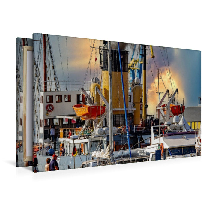 Premium Textil-Leinwand Aufbruch zur Abendfahrt