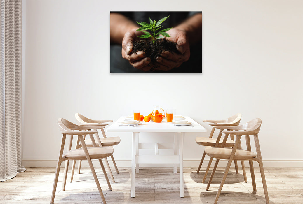 Premium Textil-Leinwand Ein Motiv aus dem Kalender Grüne Zukunft