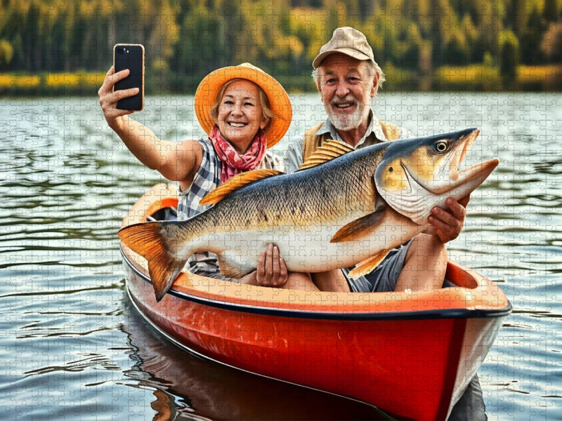 Petri Heil und bitte laecheln - CALVENDO Foto-Puzzle'