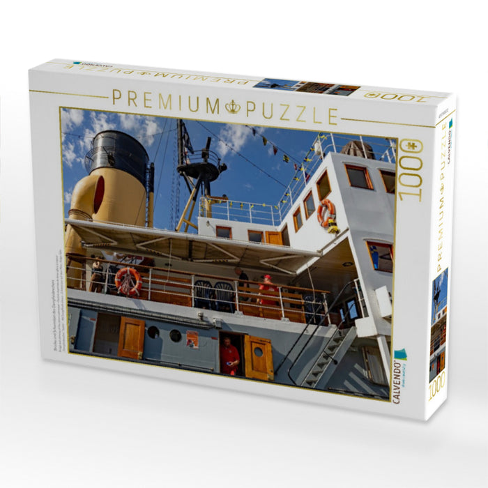 Brücke und Schornstein des Dampfeisbrechers - CALVENDO Foto-Puzzle'