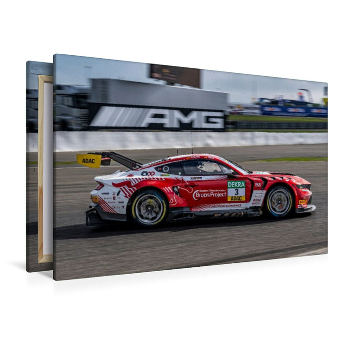 Premium Textil-Leinwand Ford Mustang GT3, Haupt Racing Team, Car Nr. 3