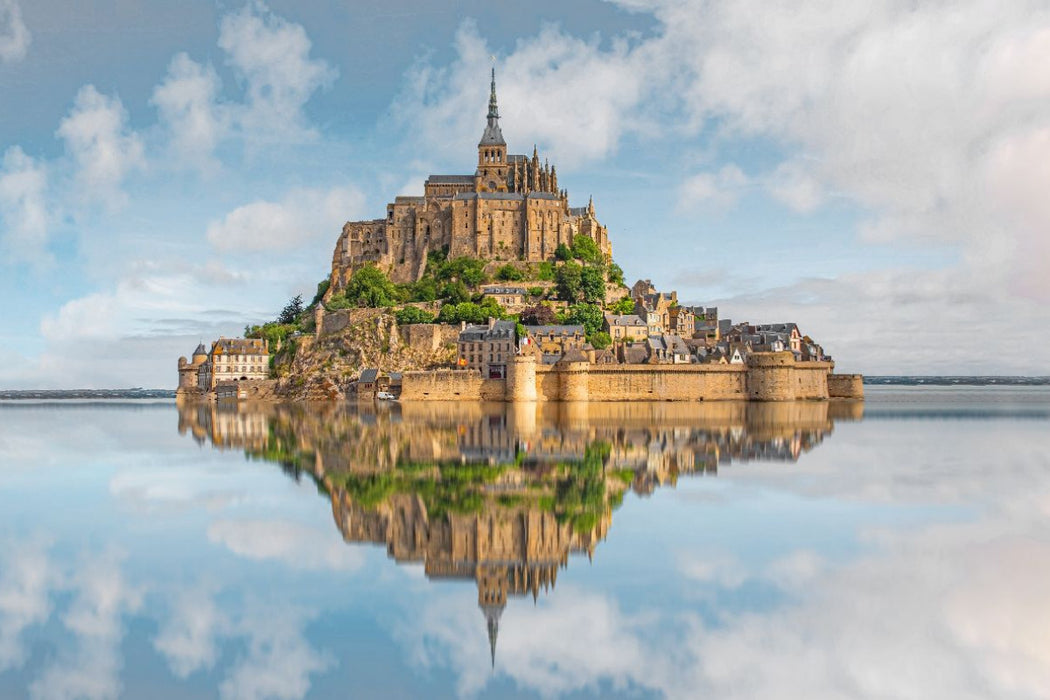 Premium Textil-Leinwand Mont Saint Michel, Normandie, Frankreich