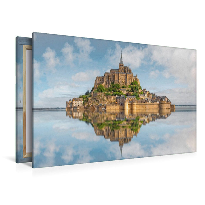 Premium Textil-Leinwand Mont Saint Michel, Normandie, Frankreich
