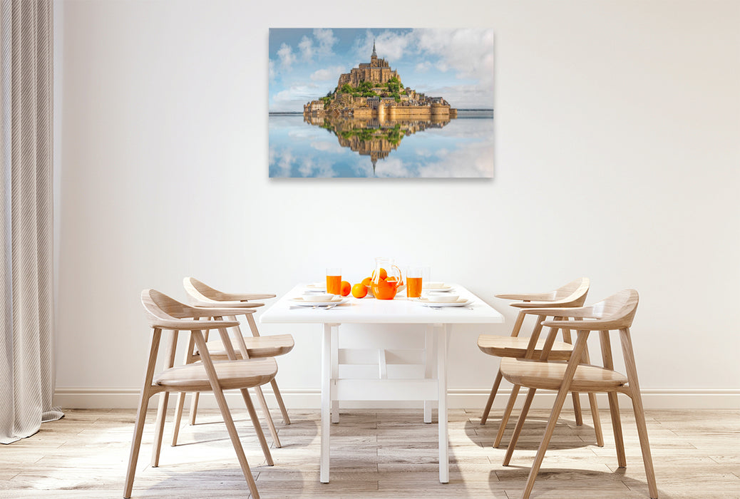 Premium Textil-Leinwand Mont Saint Michel, Normandie, Frankreich