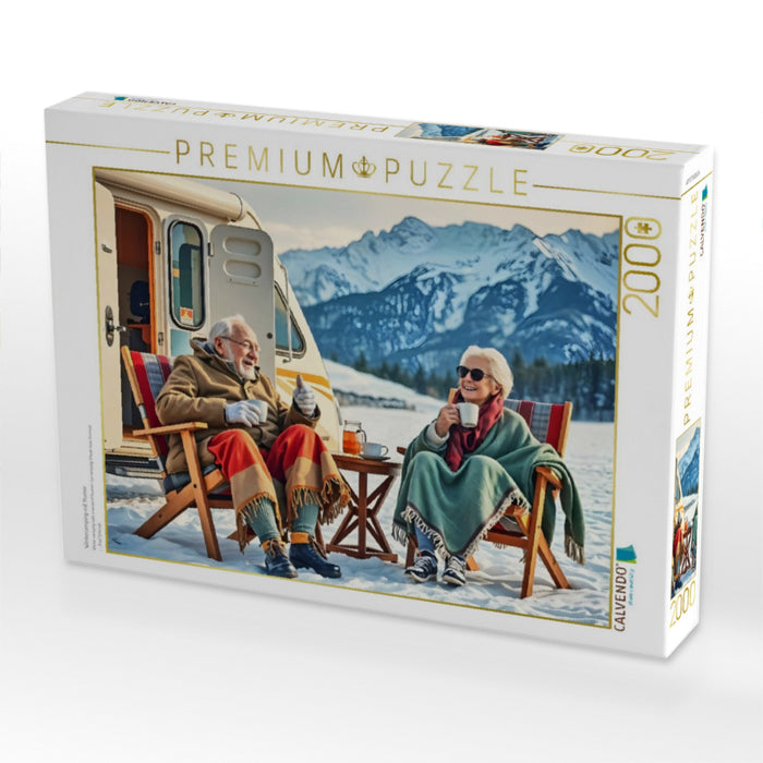 Wintercamping mit Humor - CALVENDO Foto-Puzzle'