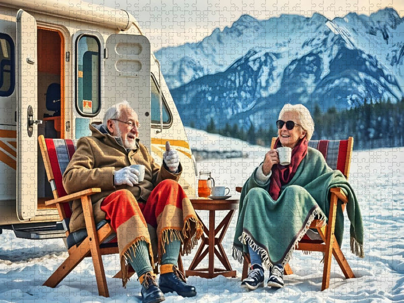 Wintercamping mit Humor - CALVENDO Foto-Puzzle'