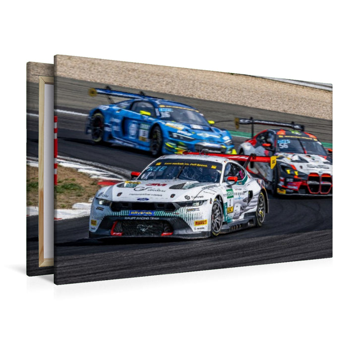 Premium Textil-Leinwand Ford Mustang GT3, Haupt Racing Team, Car Nr. 1