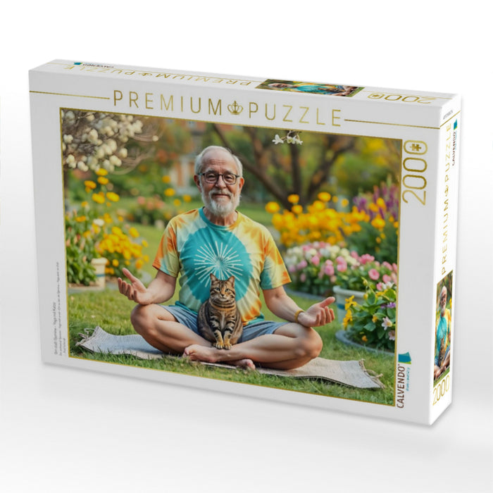 Om statt Ojemine - Yoga mit Katze - CALVENDO Foto-Puzzle'