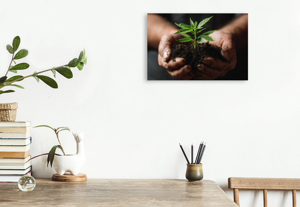 Premium Textil-Leinwand Ein Motiv aus dem Kalender Grüne Zukunft