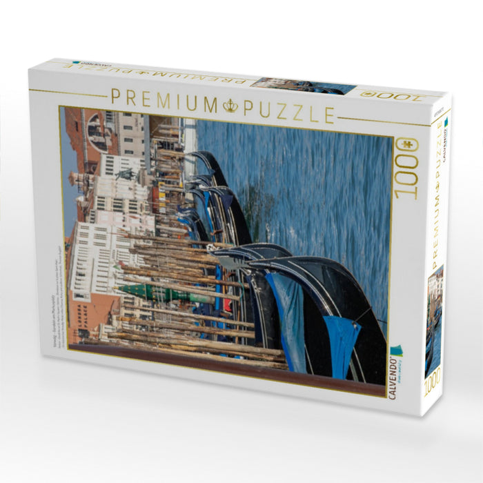 Venedig - Gondeln am Markusplatz - CALVENDO Foto-Puzzle'