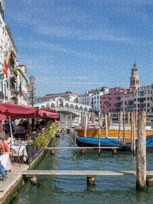 Venedig - Canal Grande und Rialtobrücke - CALVENDO Foto-Puzzle'