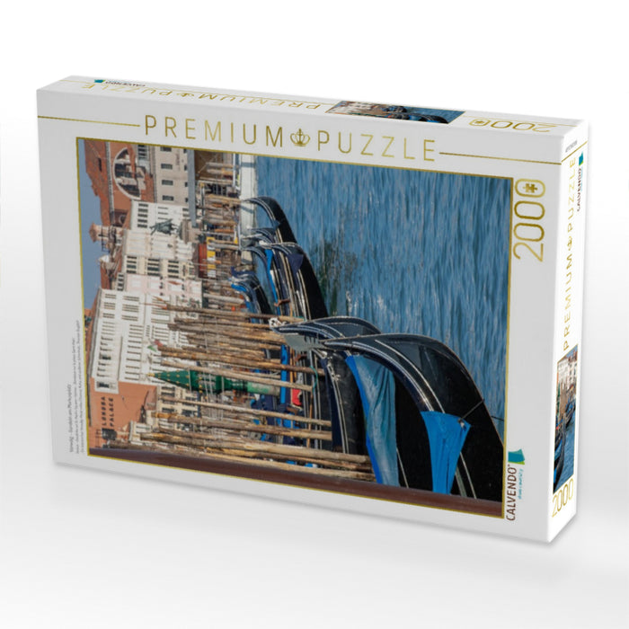 Venedig - Gondeln am Markusplatz - CALVENDO Foto-Puzzle'