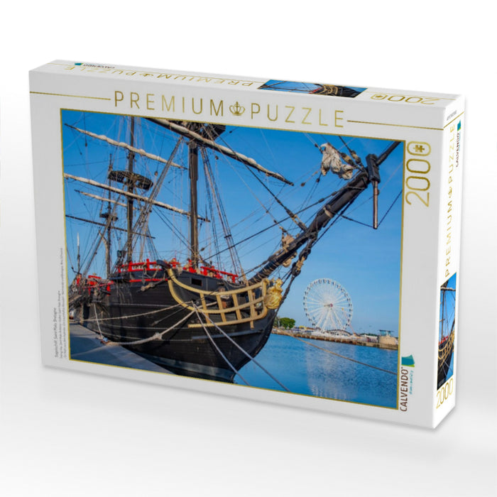 Segelschiff, Saint Malo, Bretagne - CALVENDO Foto-Puzzle'