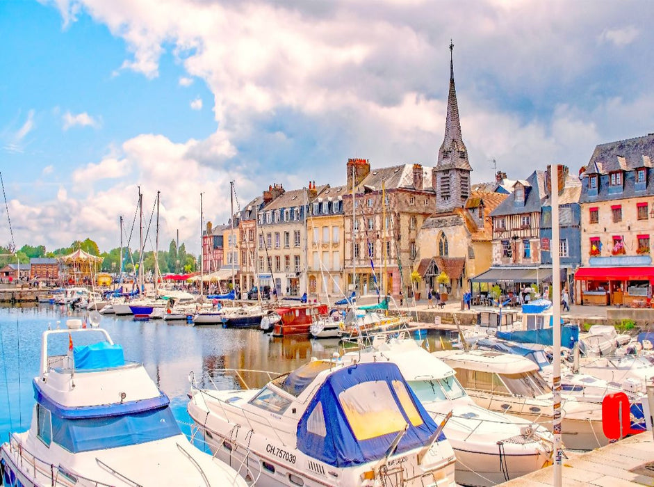 Anlegestelle, Honfleur, Normandie - CALVENDO Foto-Puzzle'