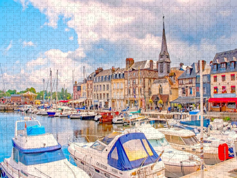 Anlegestelle, Honfleur, Normandie - CALVENDO Foto-Puzzle'