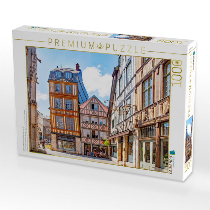 Fachwerkhäuser in Rouen, Normandie - CALVENDO Foto-Puzzle'