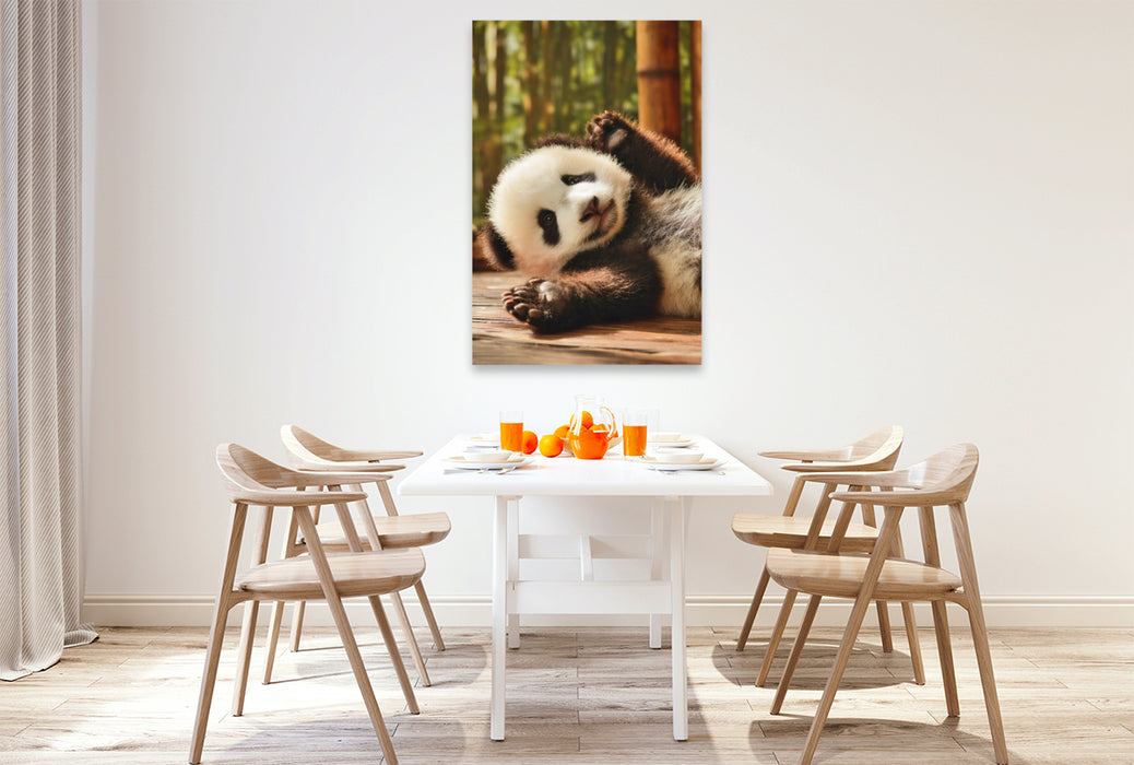 Premium Textil-Leinwand Kleine Pfoten, große Wirkung