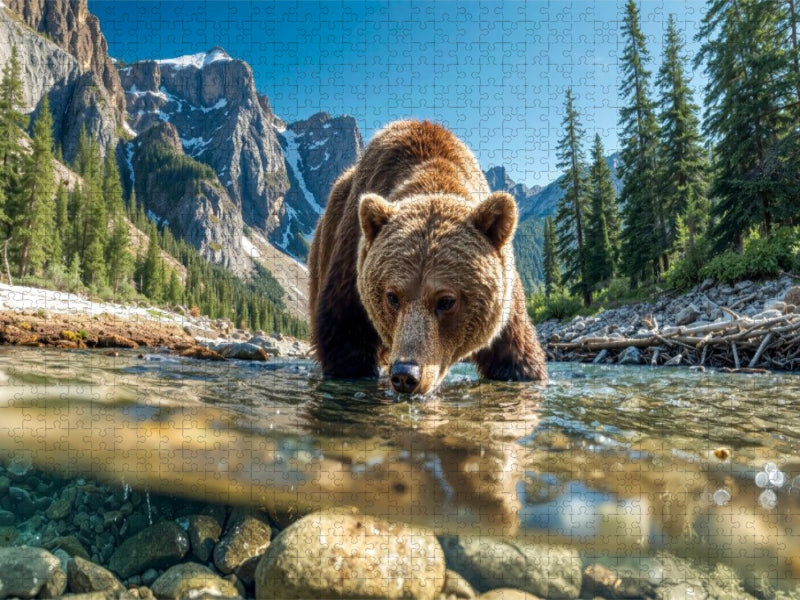 Kühles frisches Wasser löscht den Durst - CALVENDO Foto-Puzzle'