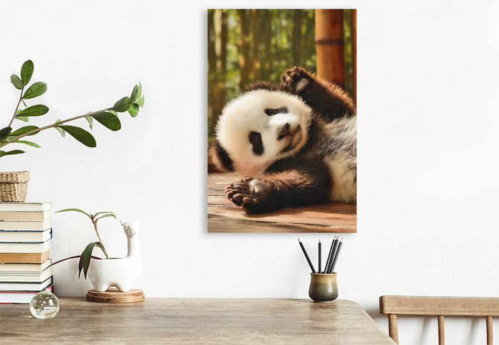 Premium Textil-Leinwand Kleine Pfoten, große Wirkung