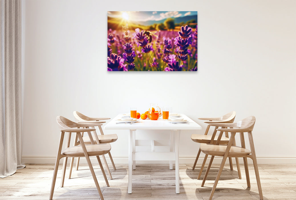 Premium Textil-Leinwand Ein Motiv aus dem Kalender Lavendel für deine Sinne