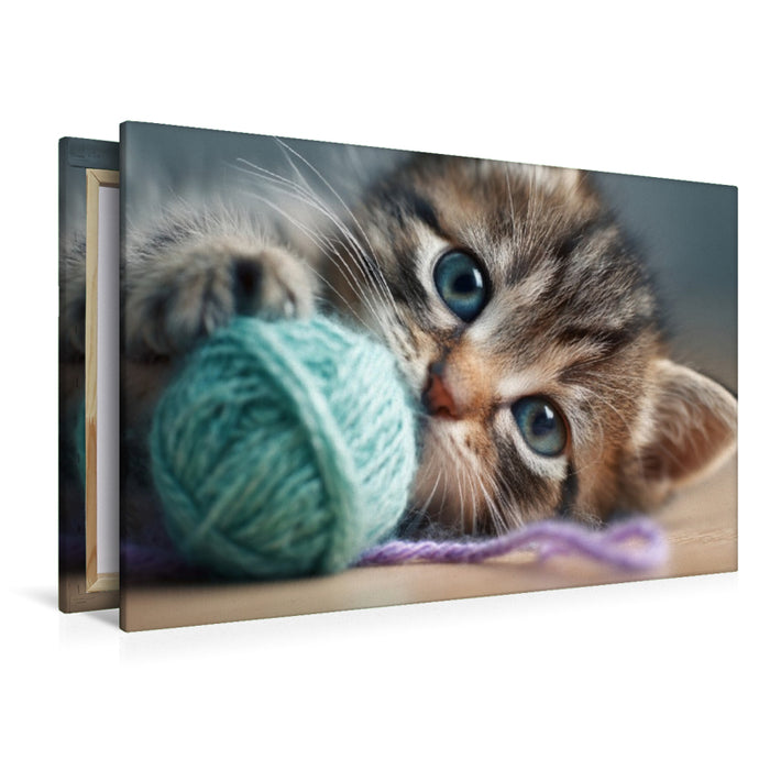 Premium Textil-Leinwand Wenn Spielen zur schönsten Sprache wird.