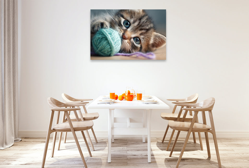 Premium Textil-Leinwand Wenn Spielen zur schönsten Sprache wird.