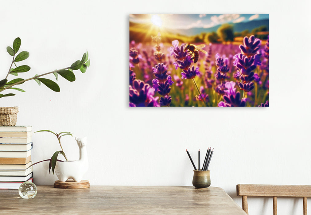 Premium Textil-Leinwand Ein Motiv aus dem Kalender Lavendel für deine Sinne