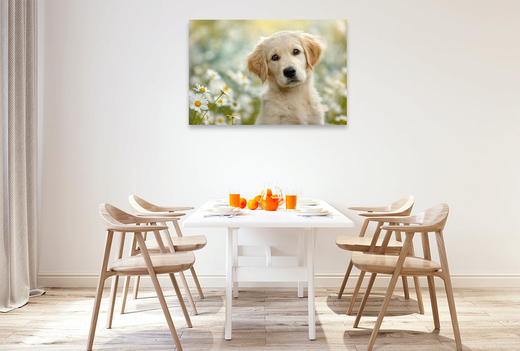 Premium Textil-Leinwand Ein Blick, und dein Herz schmilzt dahin