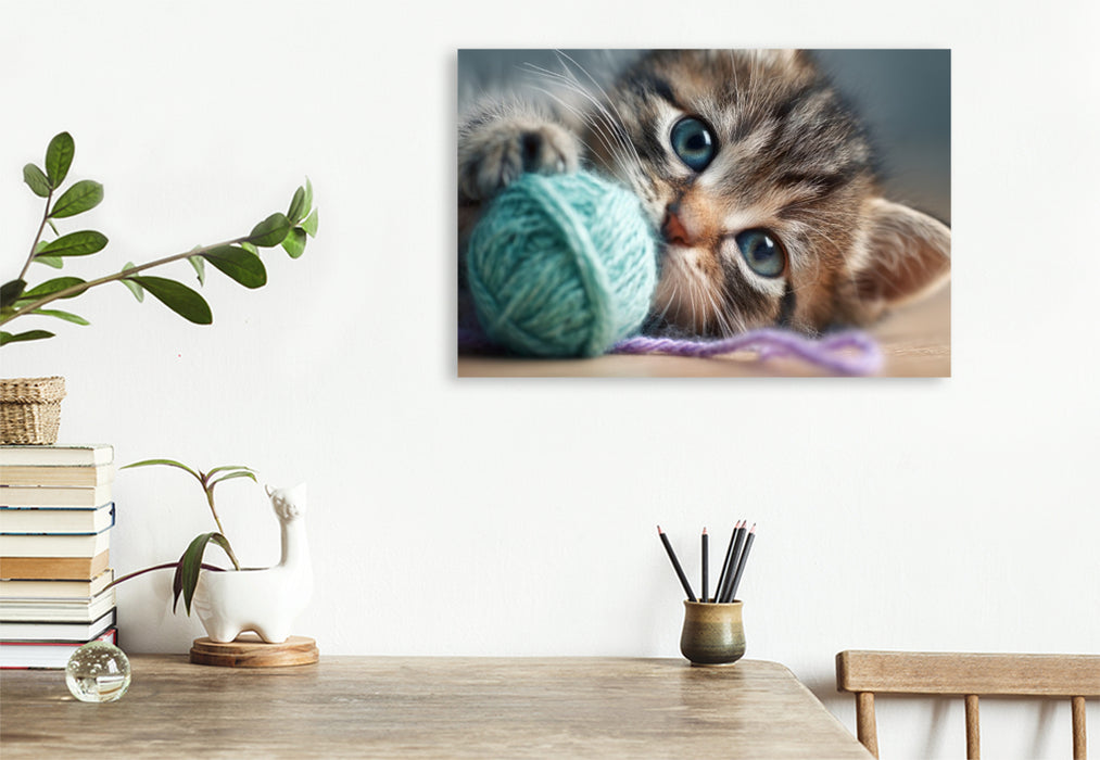 Premium Textil-Leinwand Wenn Spielen zur schönsten Sprache wird.