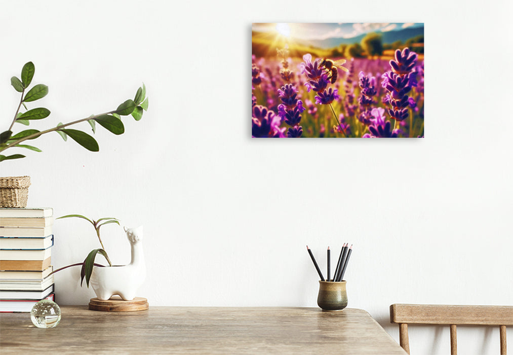 Premium Textil-Leinwand Ein Motiv aus dem Kalender Lavendel für deine Sinne