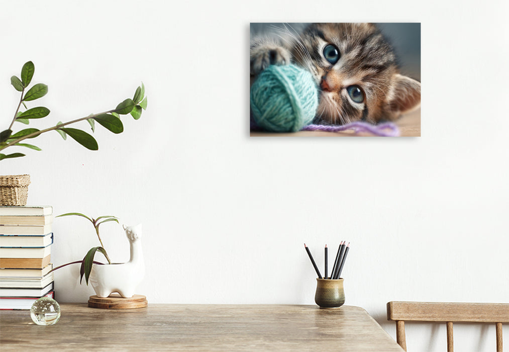 Premium Textil-Leinwand Wenn Spielen zur schönsten Sprache wird.