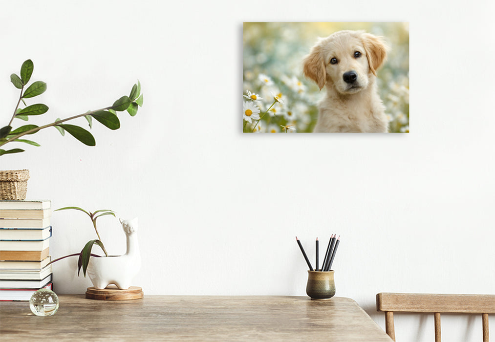 Premium Textil-Leinwand Ein Blick, und dein Herz schmilzt dahin