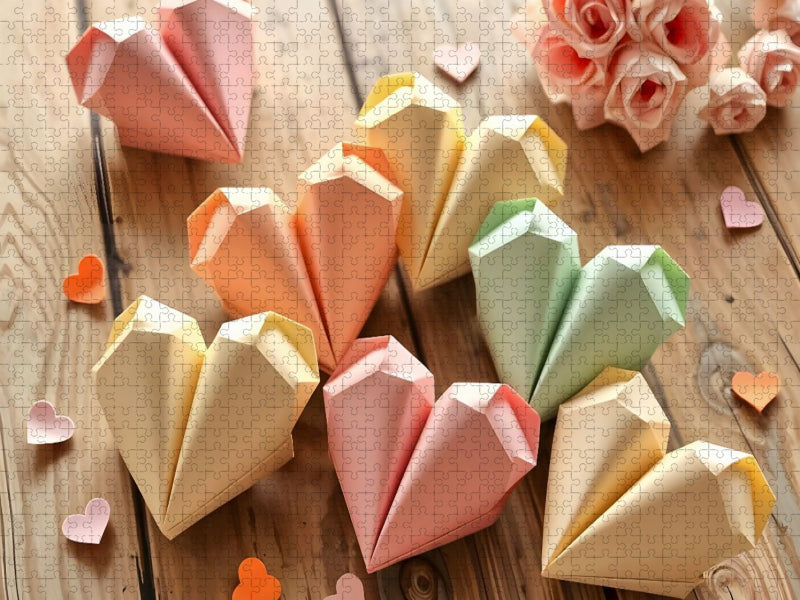 Liebe in Origami - CALVENDO Foto-Puzzle'