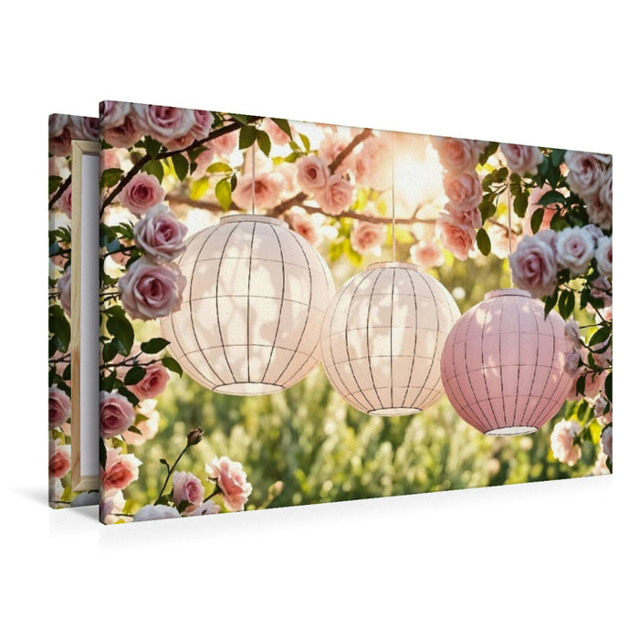 Premium Textil-Leinwand Sommerzauber aus Papierlaternen